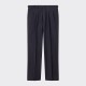 Pleated Coton Gabardine Trousers : Navy