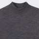 Merino Wool Mock Neck Sweater : Grey