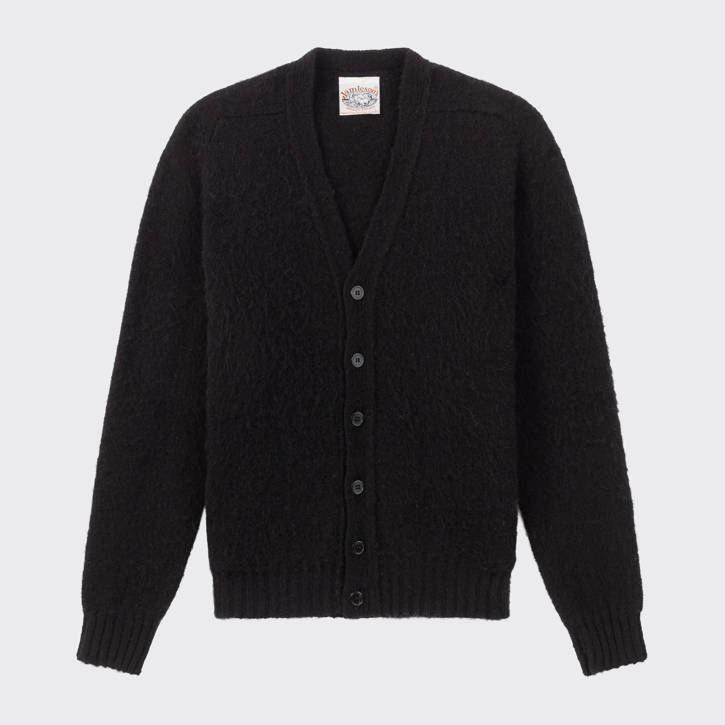 Only for BEIGE | Brushed Wool Cardigan : Black