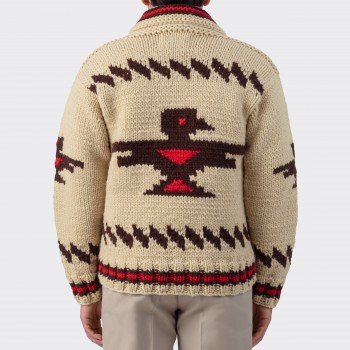 Cowichan Sweater : Beige/Black/Red