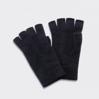 Cashmere Fingerless Gloves : Black