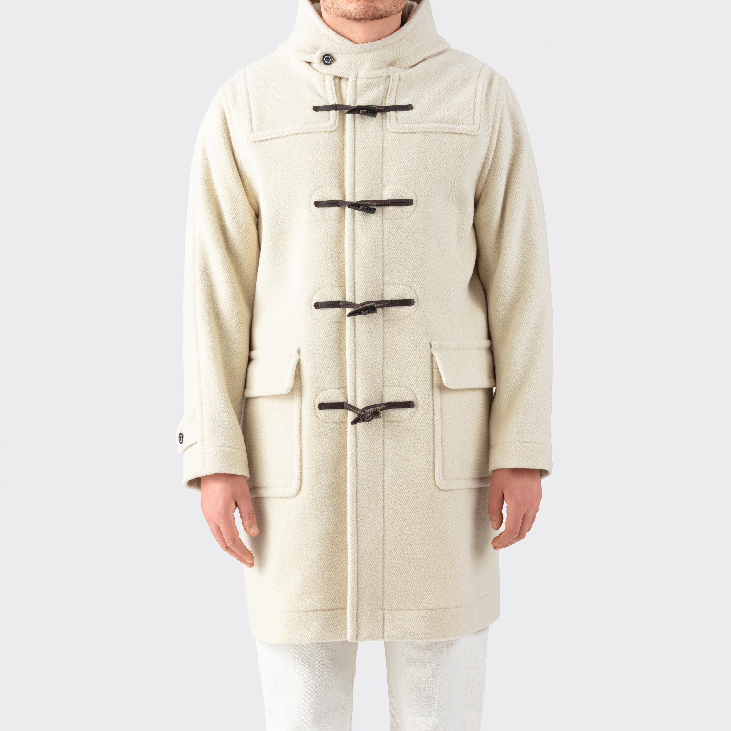 ORDINAIREMENT 土臭く Duffel Half Coat（IVORY）