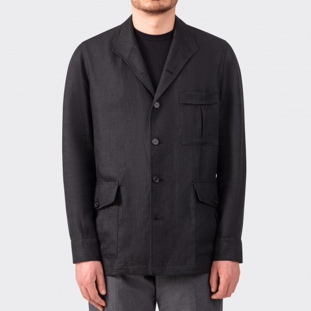 French Linen Safari Teba : Black