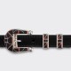 Native American Black Jet & Spiny Oyster Ranger Belt : Black