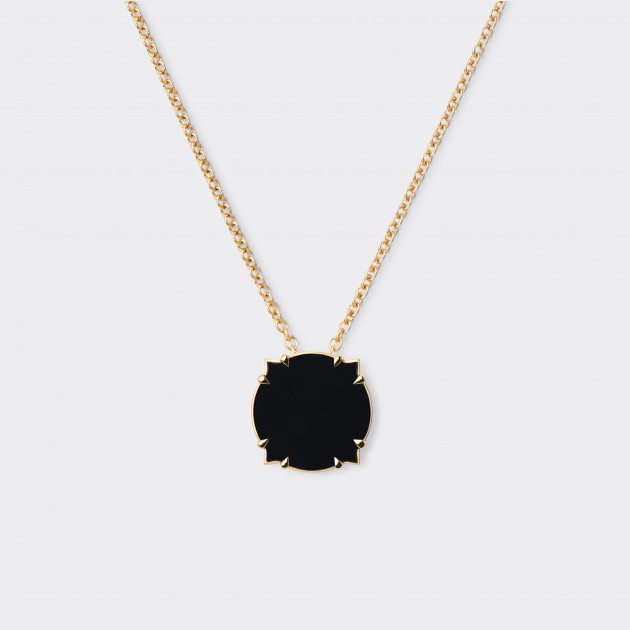 Chain with Pendant : Onyx / 18ct Yellow Gold