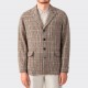 Teba Jacket Harris Tweed : Beige/Marron/Olive/Rouge Vermillon 