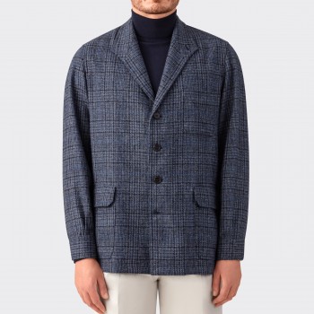 Glen Check Teba Jacket : Navy