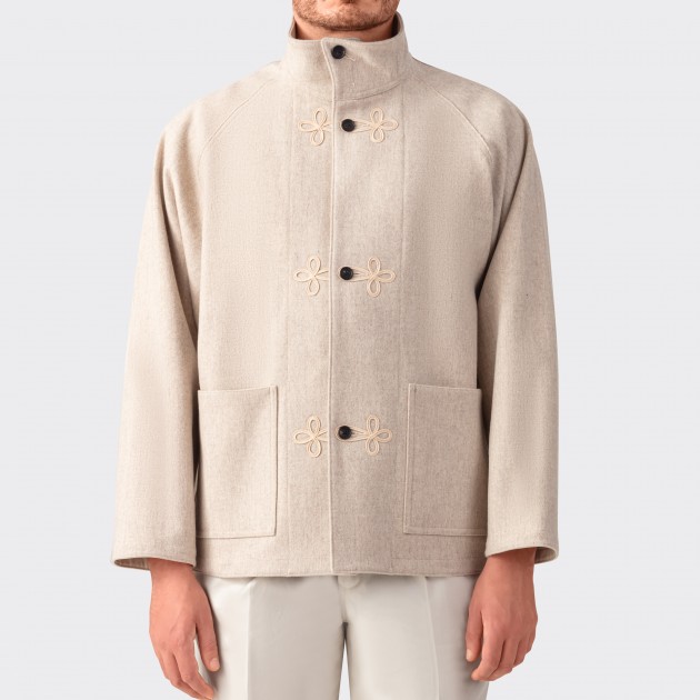 Melton Wool Jacket  : Ecru