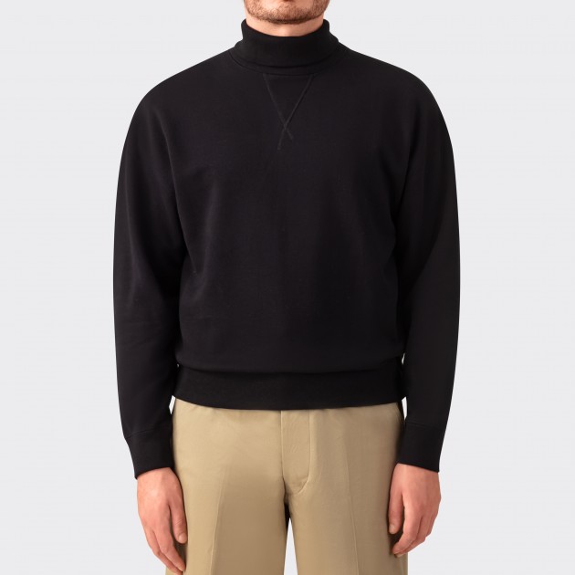 Sweatshirt à Col Roulé : Noir