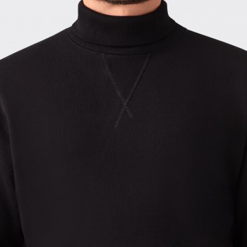 Turtleneck  Sweatshirt : Black 