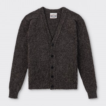 Only for BEIGE | Brushed Wool Cardigan : Mottled Brown