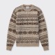 Brushed Fair Isle Sweater : Beige