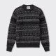 Brushed Fair Isle Sweater : Dark Grey