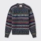 Hiking Brushed Fair Isle Sweater : Grey