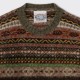 Hiking Brushed Fair Isle Sweater : Brown