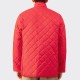 Only for BEIGE | Band Collar Quilted Jacket : Red