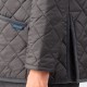 Only for BEIGE | Band Collar Quilted Jacket : Grey