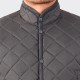 Only for BEIGE | Band Collar Quilted Jacket : Grey