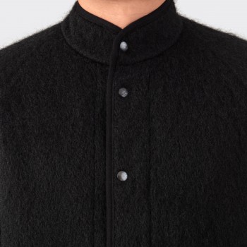 “Contour” Wool & Mohair Jacket : Black 