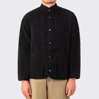 “Contour” Wool & Mohair Jacket : Black 