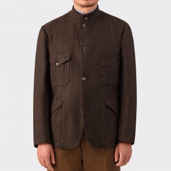 Mod.4-A2 “Tropical Officer” Tweed Jacket : Brown