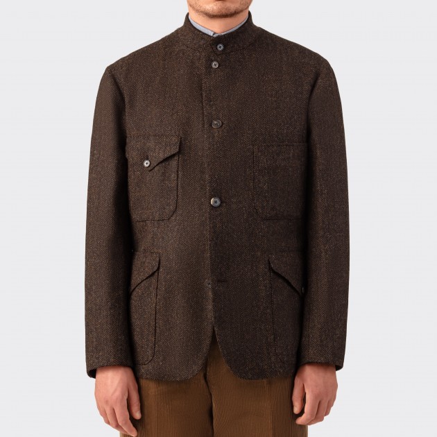 Veste Mod.4-A2 “Tropical Officer” en Tweed : Marron