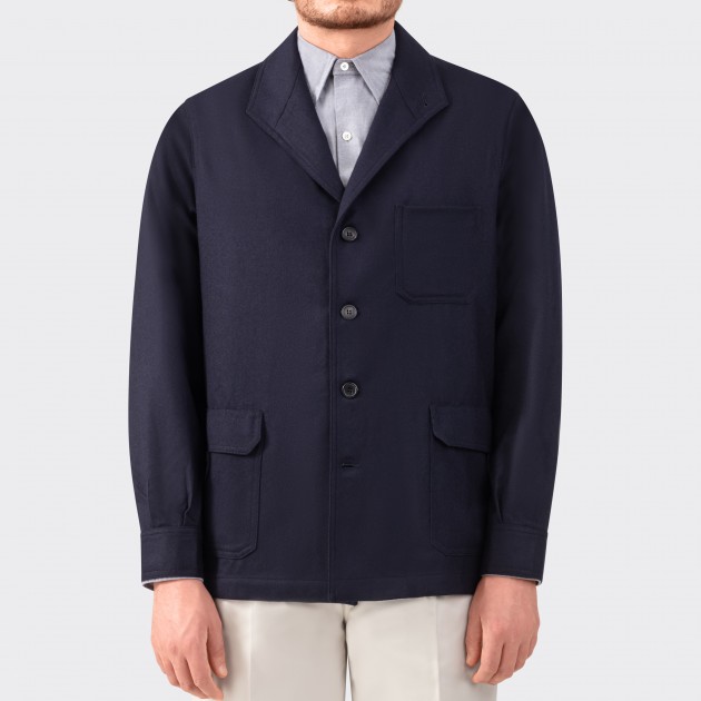 Flannel Teba Jacket : Navy