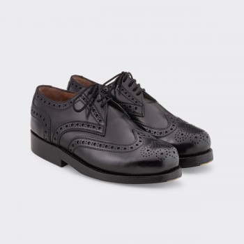 Derby “Rio” Full Brogue en Cordovan : Noir