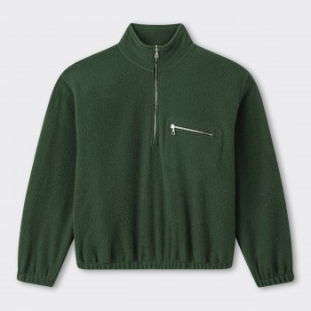 Wool Fleece : Forest Green