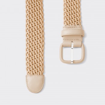 Woven Elastic Belt : Ecru