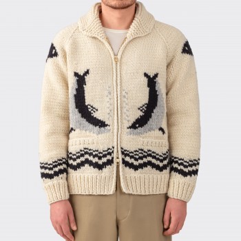 Canadian Sweater : Cowichan Sweater : Ecru/Black/Grey