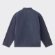 Linen Mandarin Jacket : Navy