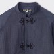Linen Mandarin Jacket : Navy