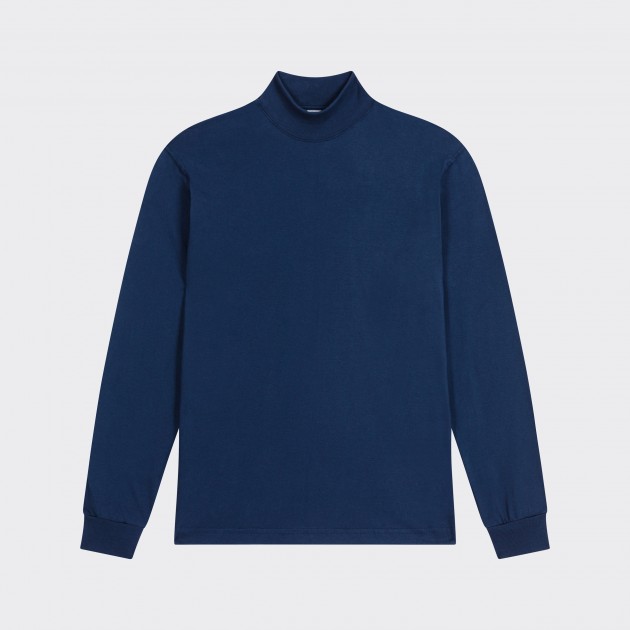 navy mock neck